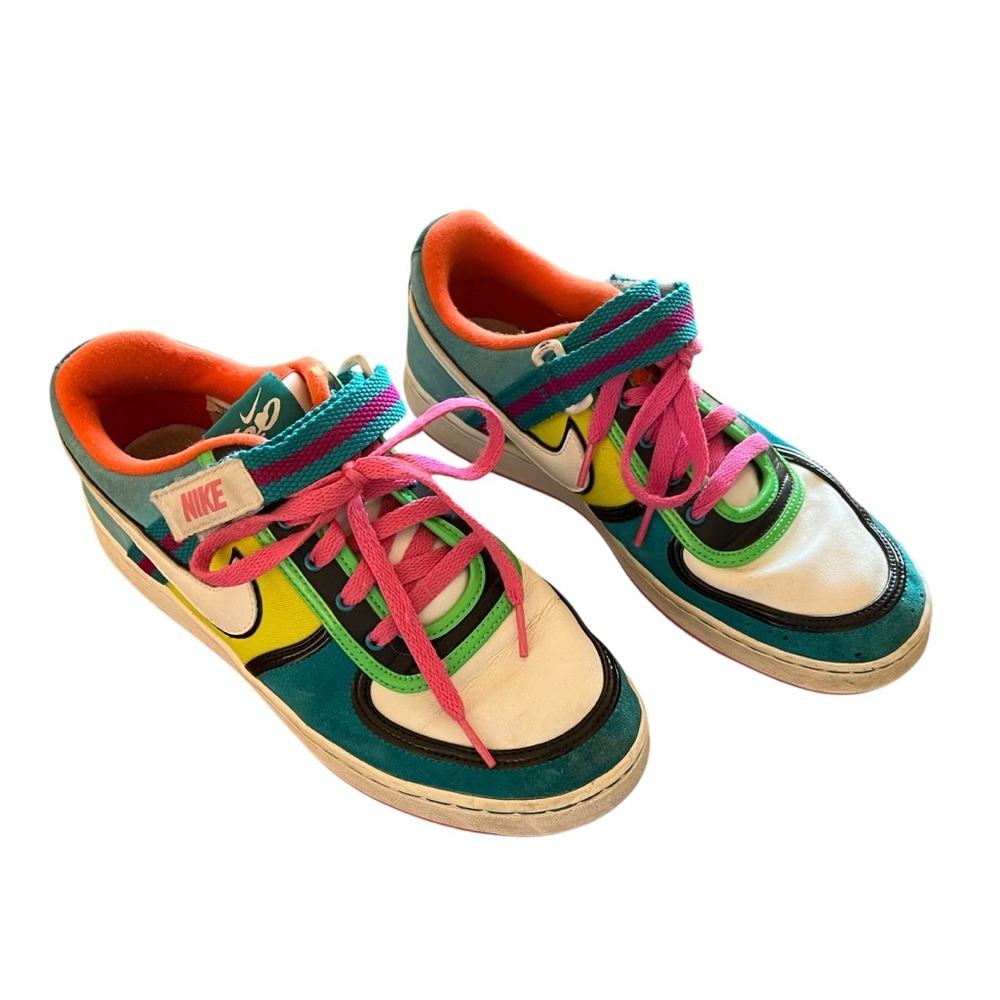 Nike Women's Multicolor Low-Top Sneakers — Teal, Pink, Orange, Yellow, White